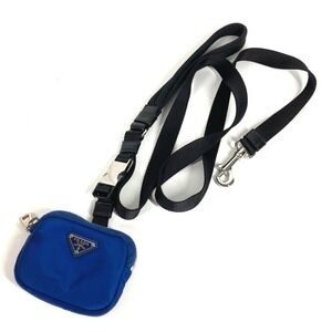 PRADA 2YG008 Triangle Logo Pet Leash Handbag Pouch for Dogs and Pets - Nylon,...